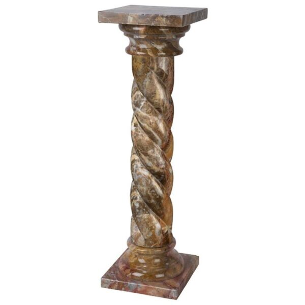 Design Toscano BX0102 9 Inch Venetian Dogs Marble Column