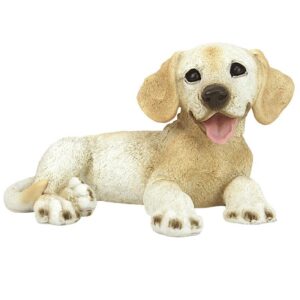 Design Toscano CF2449 10 Inch Labrador Puppy Statue - Yellow