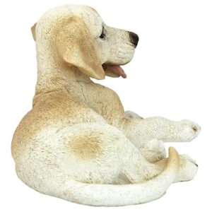 Design Toscano CF2449 10 Inch Labrador Puppy Statue - Yellow