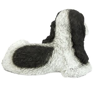 Design Toscano CF2458 10 Inch Cocker Spaniel Puppy - Black and White