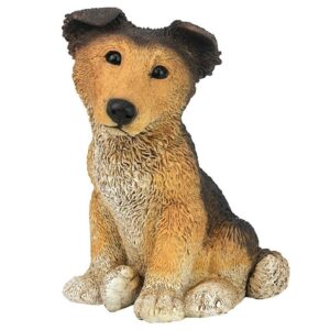 Design Toscano CF2486 7 1/2 Inch Collie Puppy Statue - Brown