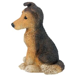 Design Toscano CF2486 7 1/2 Inch Collie Puppy Statue - Brown