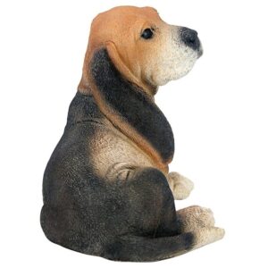 Design Toscano CF3298 9 Inch Basset Puppy Statue - Black and Brown