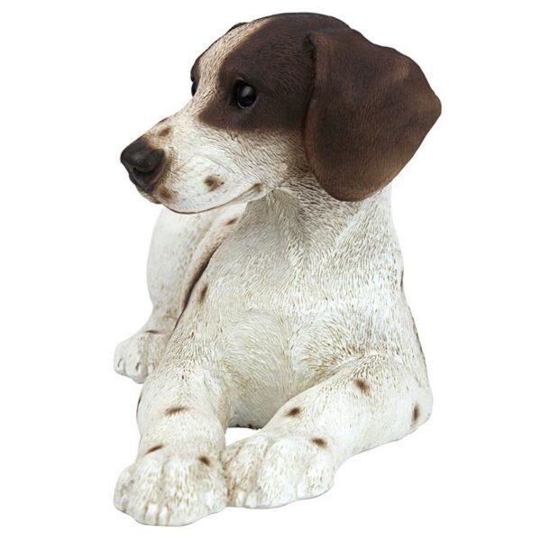 Design Toscano CF3446 14 Inch Pointer Puppy Statue - Brown and White