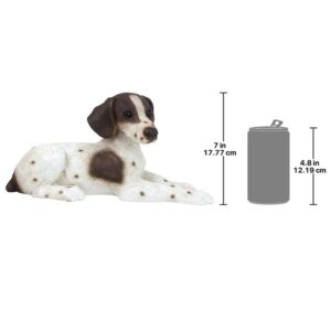 Design Toscano CF3446 14 Inch Pointer Puppy Statue - Brown and White