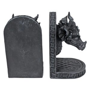 Design Toscano CL2649 4 Inch Gray Friar Dragon Bookends