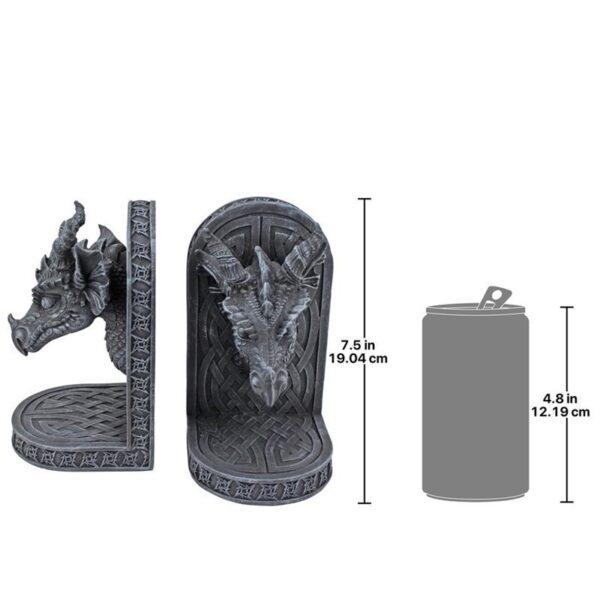 Design Toscano CL2649 4 Inch Gray Friar Dragon Bookends