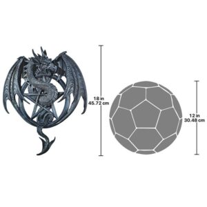 Design Toscano CL4350 14 1/2 Inch Dragon Pentacle Plaque