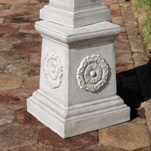 Design Toscano CL5193 16 1/2 Inch Grande Rosette Plinth