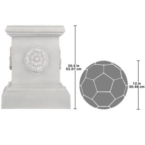 Design Toscano CL5193 16 1/2 Inch Grande Rosette Plinth