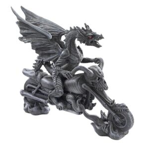 Design Toscano CL52102 3 Inch Biker Dragon on Skelton Chopper