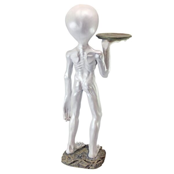 Design Toscano CL5304 10 1/2 Inch Roswell the Alien Butler Table