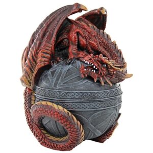 Design Toscano CL551022 4 Inch Dragon Protector Celtic Orb Box