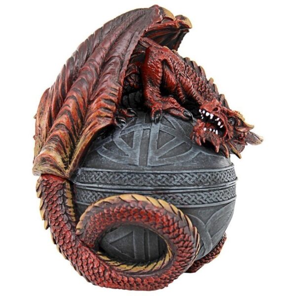 Design Toscano CL551022 4 Inch Dragon Protector Celtic Orb Box