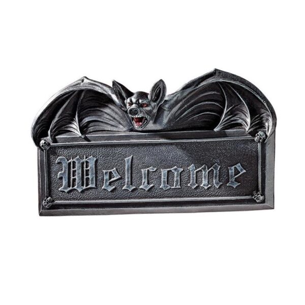 Design Toscano CL6358 10 1/2 Inch Vampire Bat Welcome Plaque