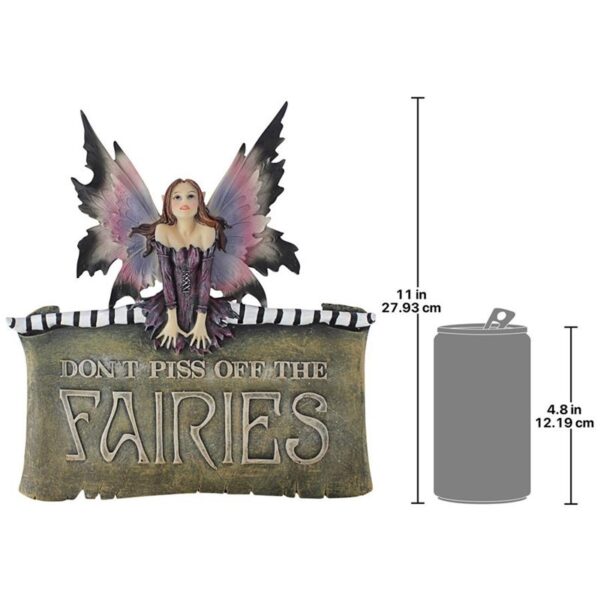 Design Toscano CL6564 10 Inch Don't Piss Off the Fairies Plaque