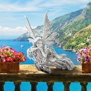 Design Toscano CL6857 16 Inch Pause to Ponder Fairy Statue