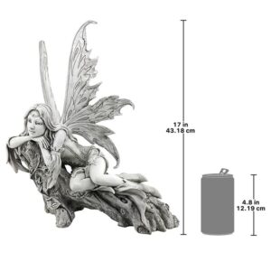 Design Toscano CL6857 16 Inch Pause to Ponder Fairy Statue