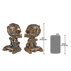 Design Toscano CL7028 6 1/2 Inch Cyborg Skeleton Bookend