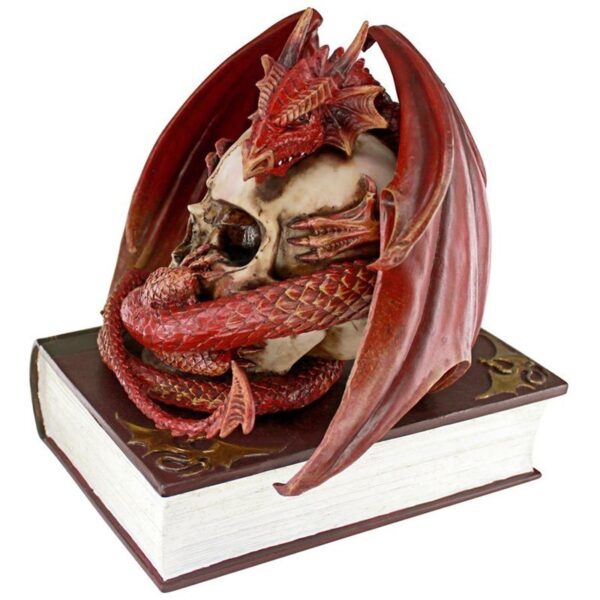 Design Toscano CL76323 7 1/2 Inch Blood Dragon Contemplation Box