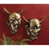 Design Toscano CL96298 7 1/2 Inch Hannya Demon Wall Mask Plaques, Set of 2