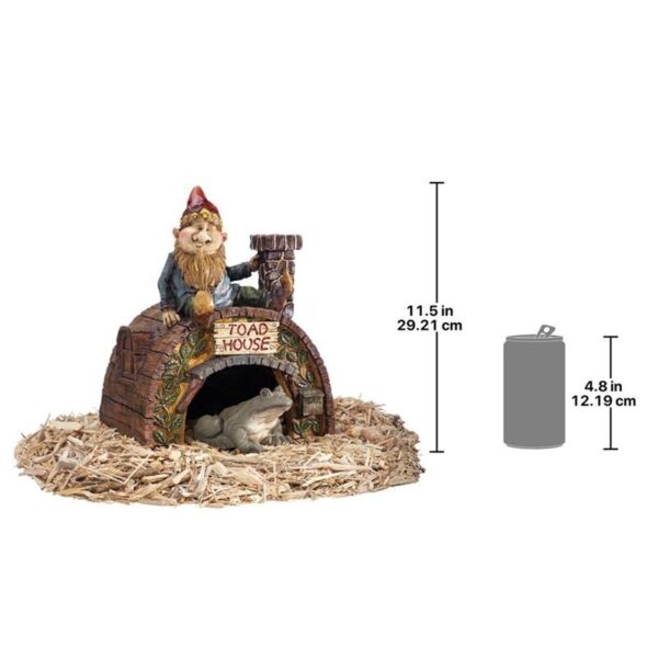 Design Toscano CS41551 9 Inch Garden Gnomes Toad House