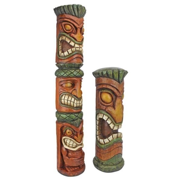 Design Toscano CS922670 7 Inch Aloha Hawaii Tikis, Set of 2