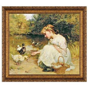 Design Toscano DA1051 17 Inch Making Friends 1885 Canvas Replica Painting - Small