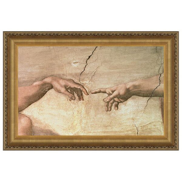 Design Toscano DA1111 16 3/4 Inch Creation Framed Canvas Replica Painting - Small