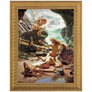 Design Toscano DA1293 25 Inch The Cave of The Storm Nymphs Canvas Replica Painting - Medium