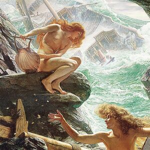 Design Toscano DA1293 25 Inch The Cave of The Storm Nymphs Canvas Replica Painting - Medium