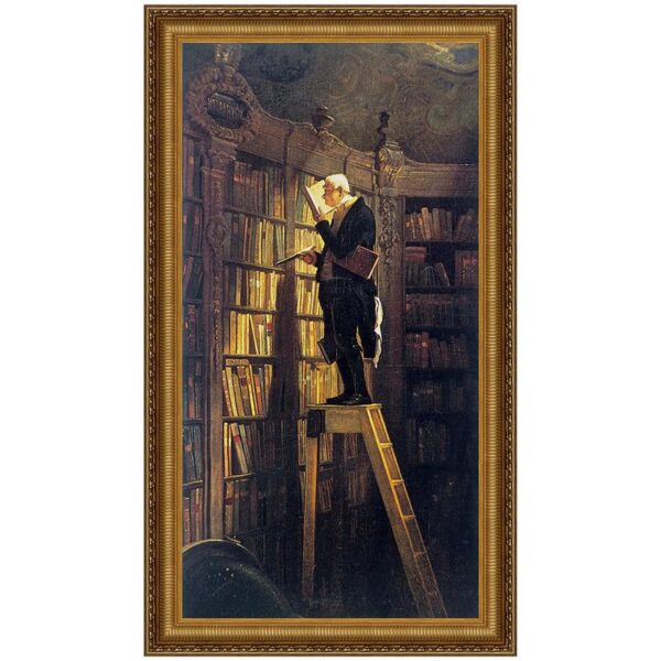 Design Toscano DA1323 25 1/4 Inch The Bookworm 1850 Canvas Replica Painting - Large