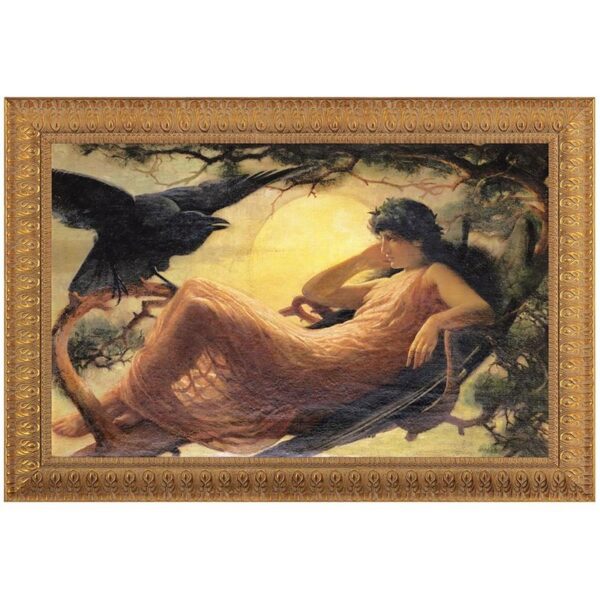 Design Toscano DA1332 29 1/2 Inch The Night Raven Sings Canvas Replica Painting - Medium