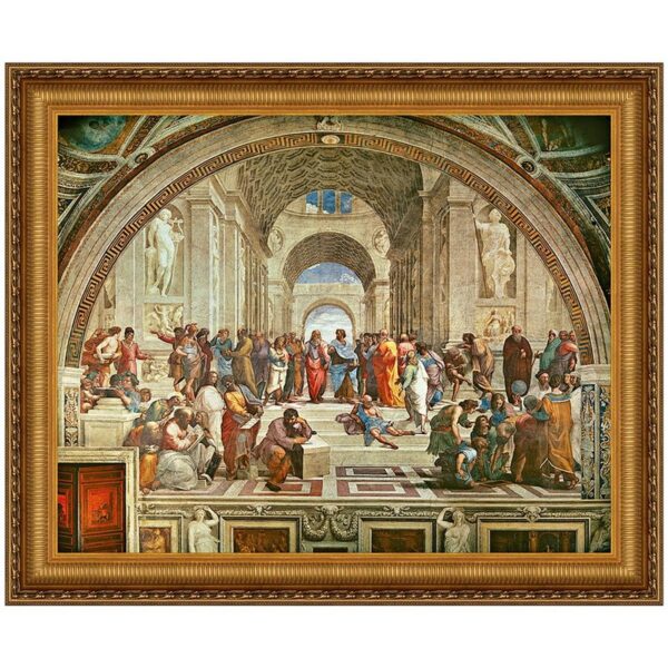 Design Toscano DA1354 40 1/4 Inch The School of Athens Framed Canvas Replica Painting - Large