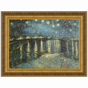 Design Toscano DA1363 34 1/4 Inch La Nuit Etoilee 1889 Canvas Replica Painting - Large