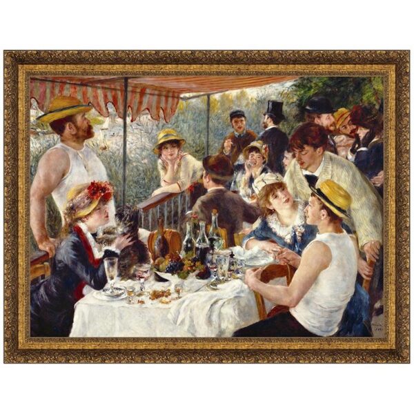 Design Toscano DA1395 49 Inch Luncheon of The Boating Party 1881 Canvas Replica Painting - Large