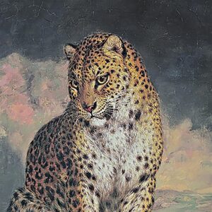 Design Toscano DA1424 38 Inch a Pair of Leopards 1845 Canvas Replica Painting - Grande