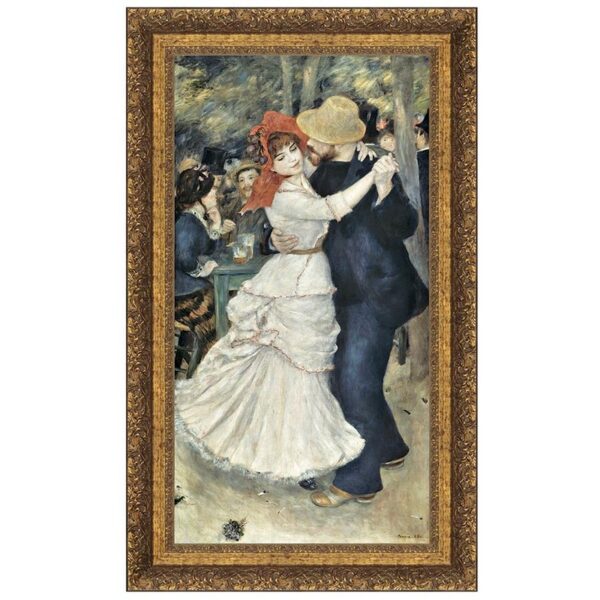 Design Toscano DA1464 31 1/2 Inch La Danse a Bougival Framed Canvas Replica Painting - Grande