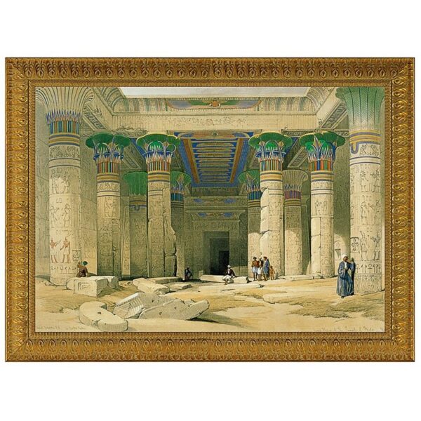 Design Toscano DA1523 35 1/2 Inch Grand Portico of The Temple of Philae Framed Canvas Replica Painting - Large