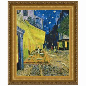 Design Toscano DA1533 27 1/4 Inch Cafe Terrace On The Place Du Forum Framed Canvas Replica Painting - Large