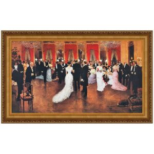 Design Toscano DA1592 31 1/4 Inch an Evening Soiree Canvas Replica Painting - Medium