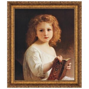 Design Toscano DA1632 21 Inch The Story Book 1877 Framed Canvas Replica Painting - Medium