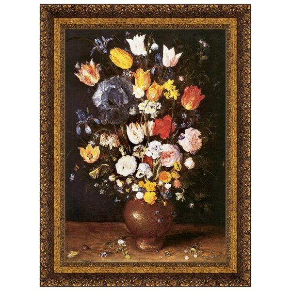 Design Toscano DA1702 20 1/2 Inch Bouquet of Flowers 1608 Canvas Replica Painting - Medium