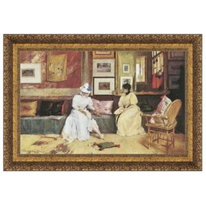 Design Toscano DA1762 27 Inch a Friendly Call 1895 Canvas Replica Painting - Medium