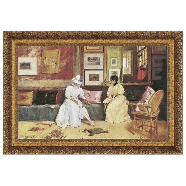 Design Toscano DA1764 47 Inch a Friendly Call 1895 Canvas Replica Painting - Grande