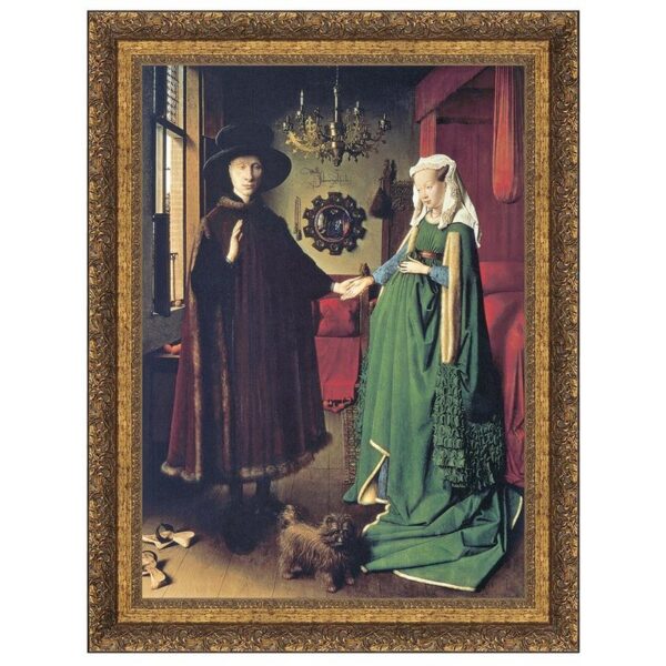 Design Toscano DA1802 21 Inch The Arnolfini Marriage 1434 Canvas Replica Painting - Medium