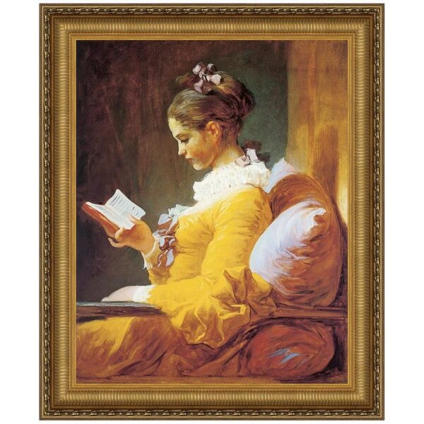 Design Toscano DA1813 34 1/4 Inch a Young Girl Reading 177-72 Canvas Replica Painting - Large