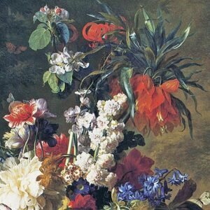 Design Toscano DA1861 14 3/4 Inch Bouquet of Flowers in an Urn 1724 Canvas Replica Painting - Small