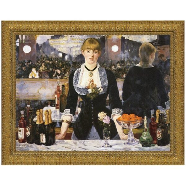 Design Toscano DA1883 40 1/2 Inch a Bar at The Folies Bergere 1882 Canvas Replica Painting - Large