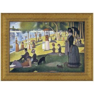 Design Toscano DA1931 16 1/2 Inch Sunday Afternoon On The Island of La Grande Jatte 1886 Canvas Replica Painting - Small